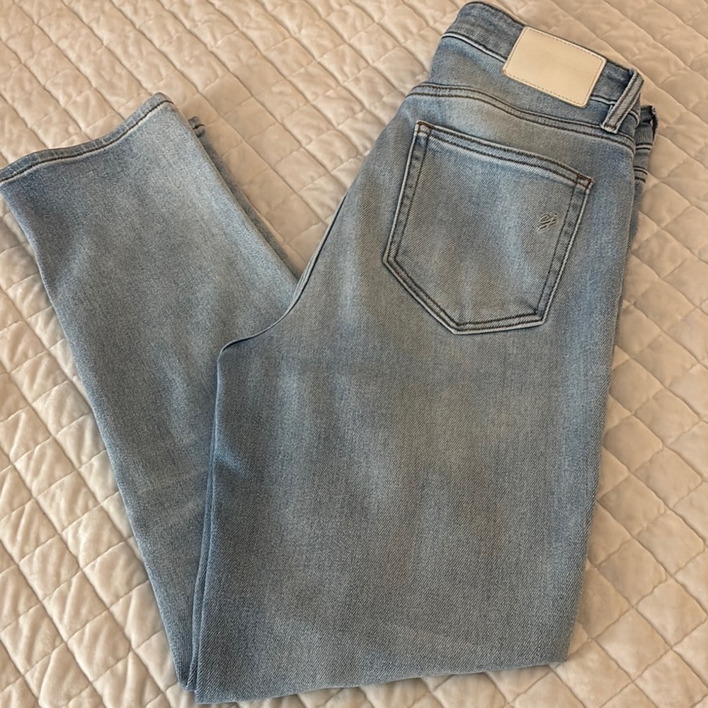 Carly Jean Los Angeles Light Blue Straight Leg Jeans